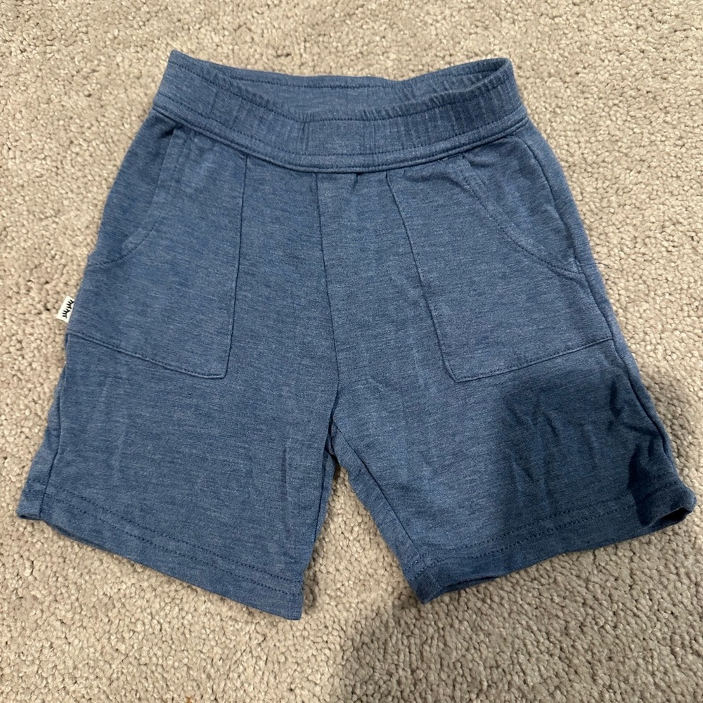 Little Sleepies Kids Heather Blue Shorts- size 12-18 Months